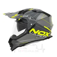 Мотошолом NOX N312 Drone Black/Fluo Yellow M